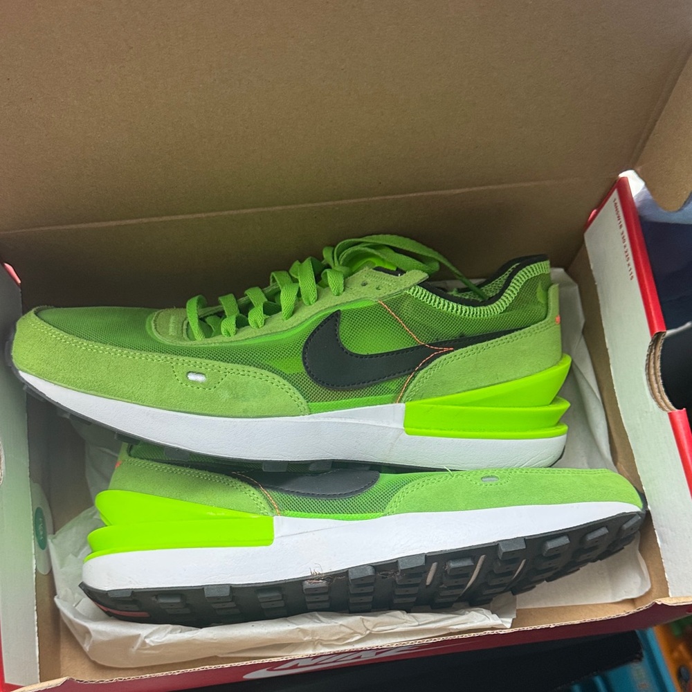 Nike Lime Green Sneakers with Black Logo